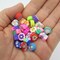 Random Mix of Polymer Clay Beads - Flowers ~ Fruit ~ Smiley Face ~ Evil Eye ~ Butterfly and More! (K116) (16x)